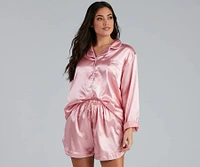 Bedtime Fave Satin Pajama Set