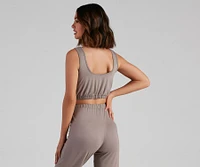 Chill Days Cropped Pajama Tank