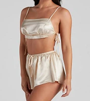 Silky Slumber Side Tie Pajama Top