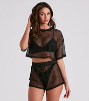 Trendy Mood Sheer Mesh Shorts