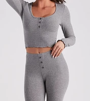 Cozy Must-Have Crop Top And Leggings Set