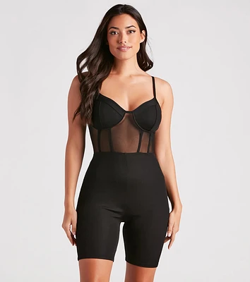 Sheer Intentions Mesh Rib Knit Romper