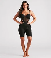 Sheer Intentions Mesh Rib Knit Romper