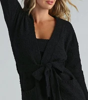 Tied Cozy Chenille Tie-Waist Robe