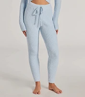 Cozy Life Chenille Knit Tie-Waist Joggers