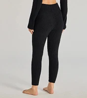Cozy Life Chenille Knit Tie-Waist Joggers
