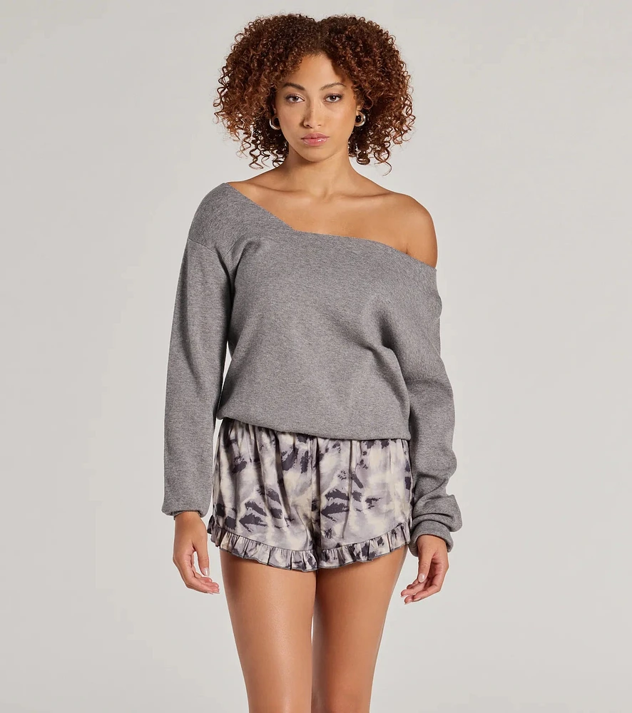 Cute Vibe Tie-Dye Satin Ruffled Shorts