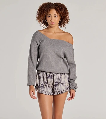 Cute Vibe Tie-Dye Satin Ruffled Shorts