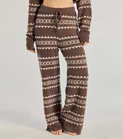 Cozy Wonderland Fair Isle Chenille Knit Pajama Joggers