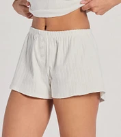 Sleeping High Rise Pointelle Pajama Shorts