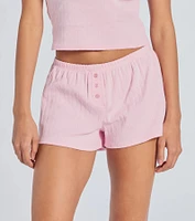Sleeping High Rise Pointelle Pajama Shorts