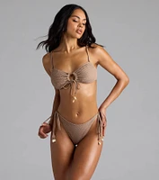 Ocean Dreams Seashell Mesh Bikini Top