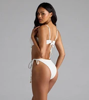 Ocean Dreams Seashell Mesh Bikini Top