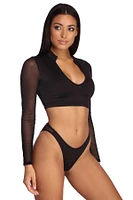 Mesh With It Swim Top