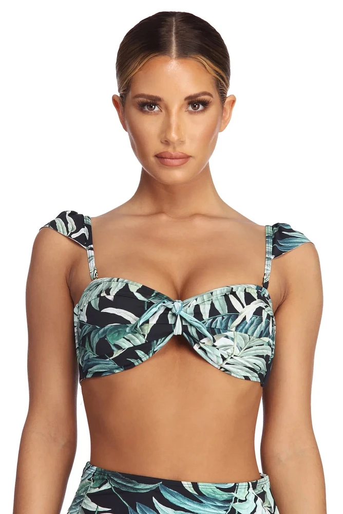Palm Paradise Swim Top