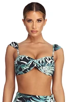 Palm Paradise Swim Top