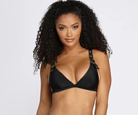 On Holiday Buckle High Waist Swim Top