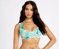 Pretty Under The Palms Tank Swim Top
