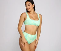 Retro Days Tie Dye Bikini Top