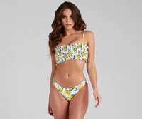 Sunkissed Vibes Lemon Bikini Top