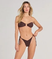 Maving Waves Bandeau Textured Bikini Top
