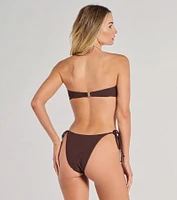 Maving Waves Bandeau Textured Bikini Top