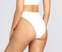 Minimal High Waist Swim Bottoms
