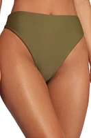 High Waist Basic Cut Swim Bottoms