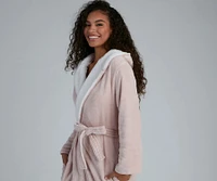 Keeping Knit Cozy Fleece Robe