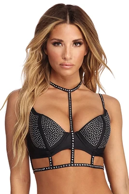 Dazzling Diva Heat Stone Bra