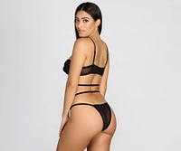 The Sheer Glitter Mesh Bralette & Panty Set