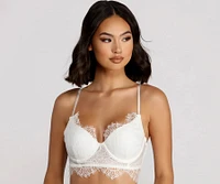 Longline Scalloped Lace Bralette