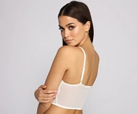 Sheer Ambition Longline Lace Bralette