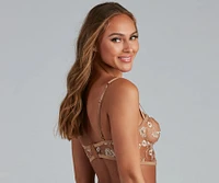 Sheer Mood Floral Longline Bralette