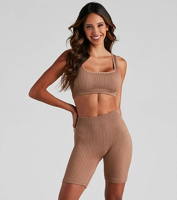 Life Of Leisure Rib Seamless Bra