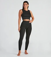 Smooth And Seamless Crop Top Leggings Set