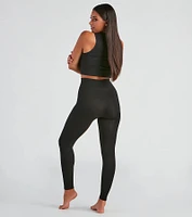Smooth And Seamless Crop Top Leggings Set