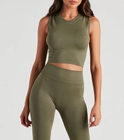 Smooth And Seamless Crop Top Leggings Set