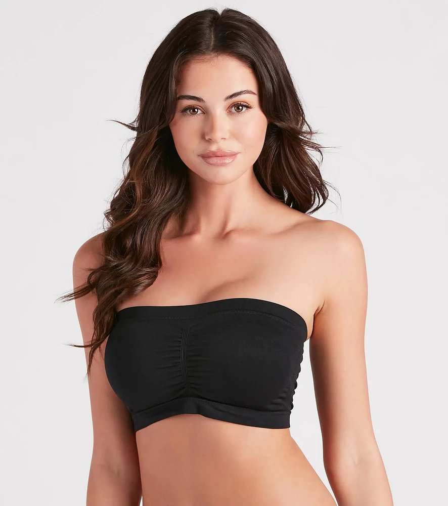 Strapless Ruched Padded Bandeau