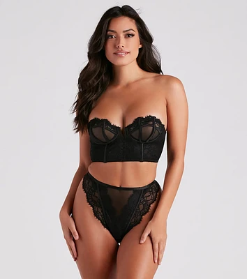 Gorgeous Look Lace Corset And Panty Set