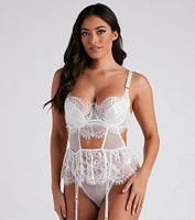 Bad Intentions Satin Lace Bra And Panty