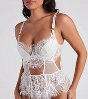 Bad Intentions Satin Lace Bra And Panty