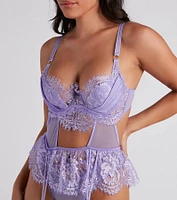Bad Intentions Satin Lace Bra And Panty
