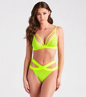 Bring The Sparkle Heat Stone Bralette And Panty Set