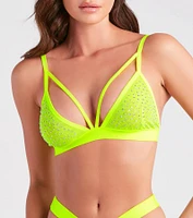 Bring The Sparkle Heat Stone Bralette And Panty Set
