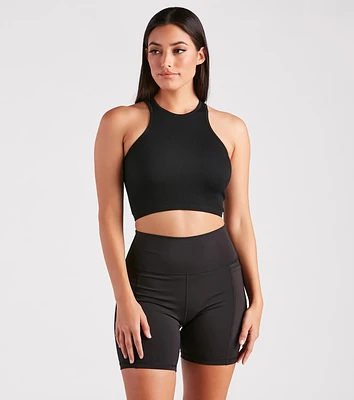 Keep It Casual Seamless Halter Tank Top