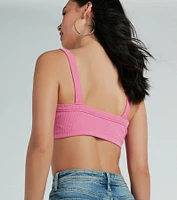 Effortless Essential Ribbed Knit Tank Bralette