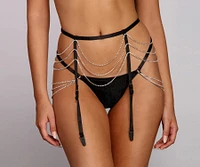 It For The Romance Rhinestone Garter Belt