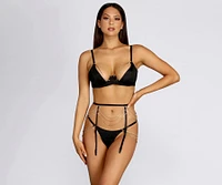 It For The Romance Rhinestone Garter Belt