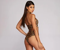 Animal Instinct Cutout Swimsuit